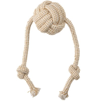 Игрушка для собак Mr.Kranch Мяч из каната на шнуре цвет натуральный 48х8см