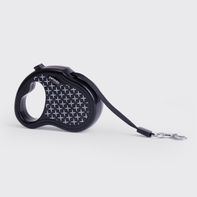 Petmax Рулетка для собак, XS, до 15 кг, ремень 3 м, черный