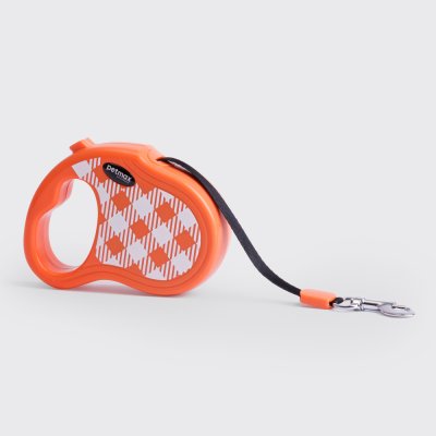 Petmax Рулетка для собак, XS, до 15 кг, ремень 3 м, оранжевый