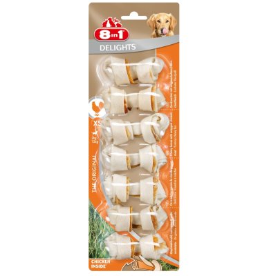 8in1 Лакомство Косточки для собак мелких пород Delights, 7,5 см, 7 шт.