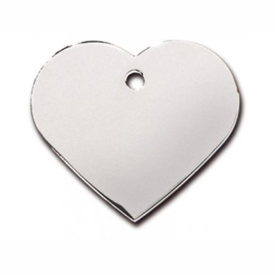 Адресник Адресник для кошек и собак Сердце, 37х32 мм, серебряное