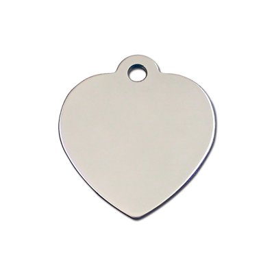 Адресник Адресник для кошек и собак Сердце, 26х29 мм, серебряное