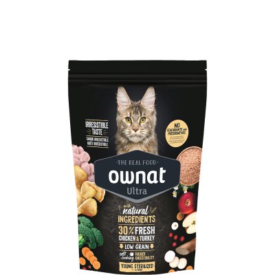 Ownat Сухой корм для стерилизованных кошек, с курицей и индейкой, 400 гр.