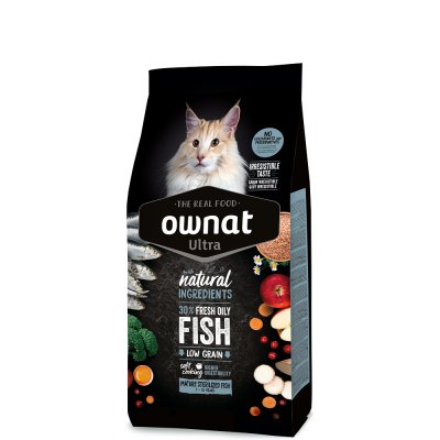 Ownat Сухой корм для стерилизованных кошек старше 7 лет, с рыбой, 1,5 кг