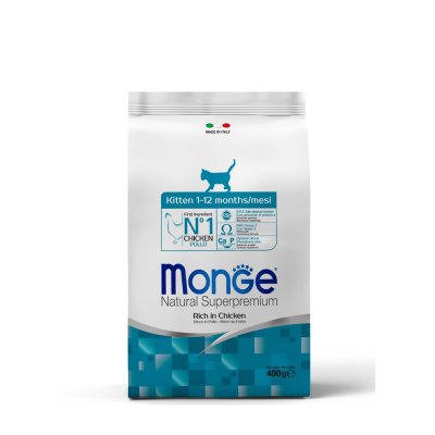 Monge Kitten Сухой корм для котят в возрасте от 1 до 12 месяцев, с курицей, 400 гр.