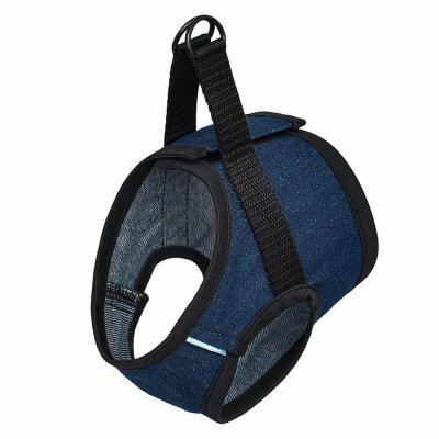 Ошейники, шлейки LeLap амуниция Шлейка для собак "Mary", джинсовая (S)