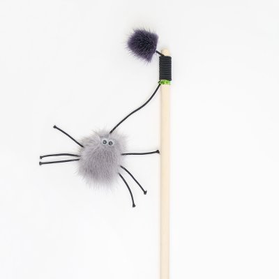 Pet hobby Игрушка-дразнилка для кошек Паук, игрушка 4 см, палка 50 см, общая длина 79 см