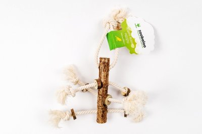 Zoobaloo Игрушка для птиц Чуча (х/б+орех) 15 см