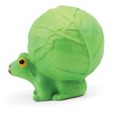 Игрушка для собак TRIOL Лягушка с капустой, латекс 97мм