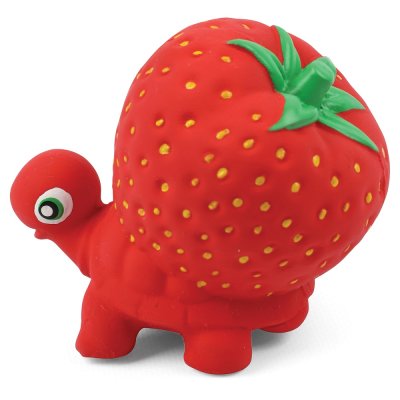 Игрушка для собак TRIOL Черепашка с клубникой, латекс 105мм