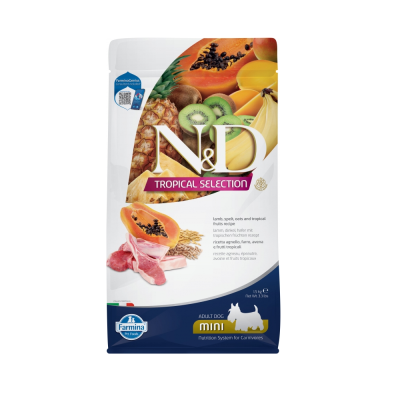Корм для собак Farmina N&D Tropical Selection Dog для мелких пород, ягненок сух. 1,5кг