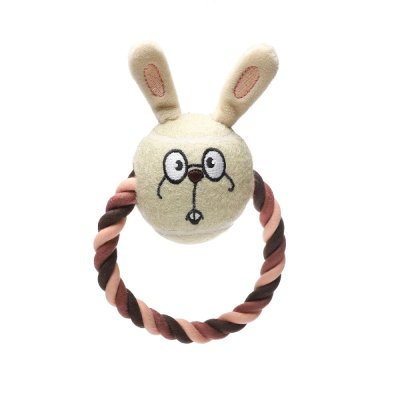 Игрушка для собак TRIOL СМФ Винни Пух "Мяч-кролик" с веревкой, d65/160мм