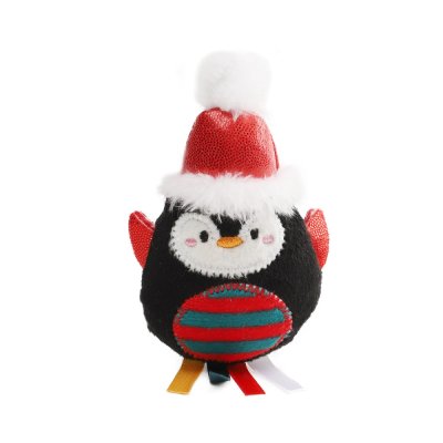 Игрушка для кошек GIGWI X-mas Tales Пингвин с ленточками мягкий, 90/115мм