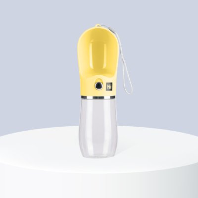 HiPet Бутылка для воды для кошек и собак, 380 мл, желтая