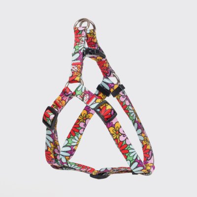 RURRI Шлейка для кошек и собак Flower Power, объем груди 45-63 см, ширина ремешка 1,5 см