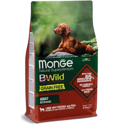 Корм для собак Monge Dog BWild Grain Free мясо ягненка с картофелем сух. 2,5кг