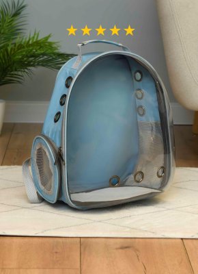 Переноски PETSHOP Прозрачный рюкзак-переноска для кошек и собак "Гарфилд", 30х25х40 см (зеленый)