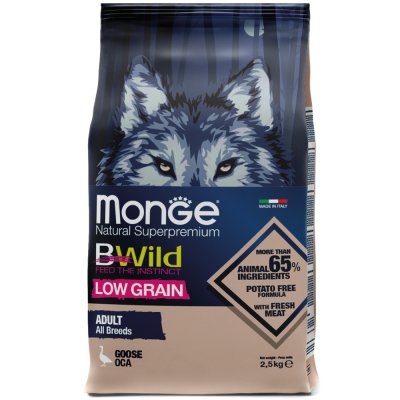 Корм для собак Monge Dog BWild Low Grain мясо гуся сух. 2,5кг