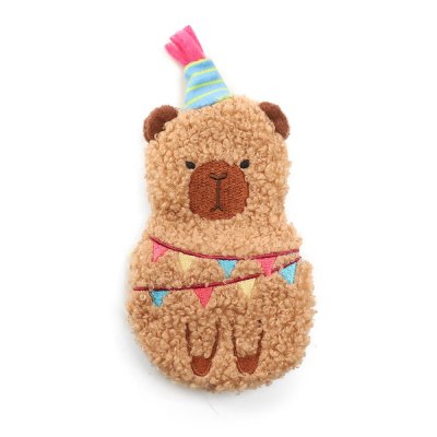 GiGwi Игрушка мягкая для кошек Капибара с кошачьей мятой, 16x8x1 cм