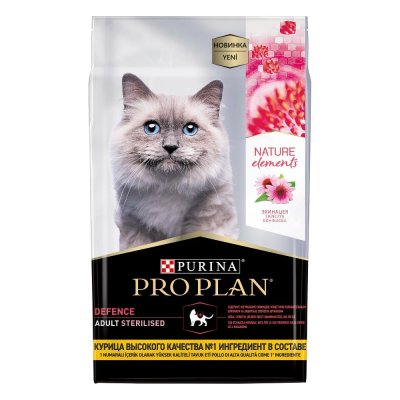 ProPlan Nature Elements Сухой корм для взрослых стерилизованных кошек и кастрированных котов, с курицей, 7 кг