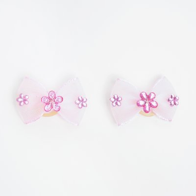 Petmax Бантики-заколки с цветочком для собак, 3,5х2 см, розовый, 2 шт.