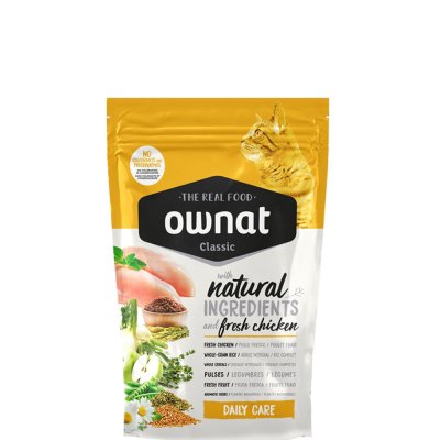 Ownat Classic Daily Care Сухой корм для кошек, с курицей, 400 гр.