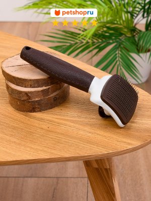 Кошки PETSHOP Пуходерка самоочищающаяся для кошек и собак "Багира", 18x7 см (130 г)