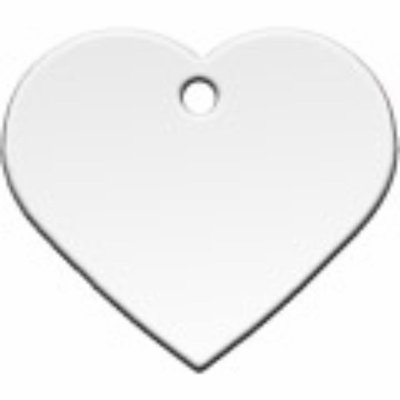 Ошейники, шлейки Адресник "Сердце" большое серебряное, 37х35 мм, латунь (3.7х3.5 см)