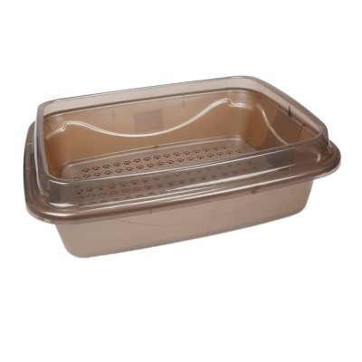 Dogman Лоток большой для кошек Триплекс, 38х48х16 см, перламутровый коричневый