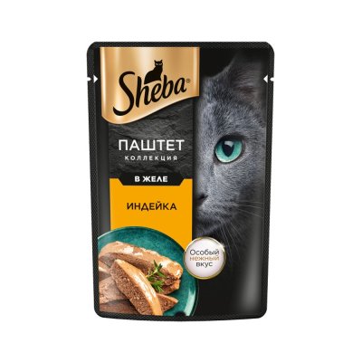 Корм для кошек SHEBA паштет с индейкой пауч 75г
