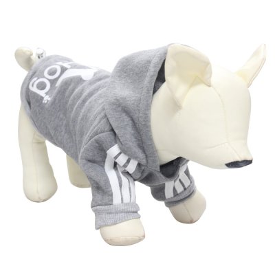 Толстовка для собак Foxie Adidog Sport серая р. XL (длина спины 45см, обхват груди 58-62см)