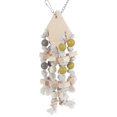 Игрушка для птиц ZOLUX деревянная подвесная с 6 веревочками