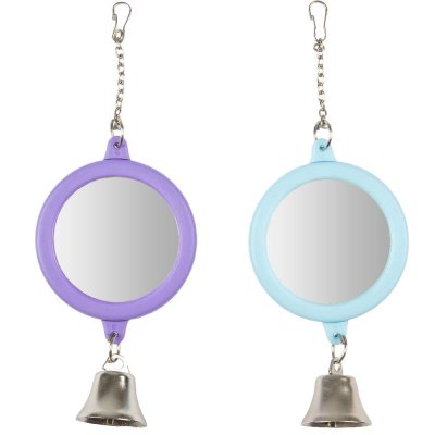 Игрушка для птиц FLAMINGO Зеркало в рамке круглое с колокольчиком