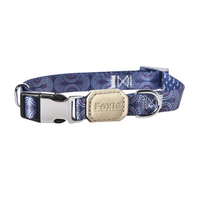 Ошейник для собак Foxie Splashes M 2,0х35-50см голубой