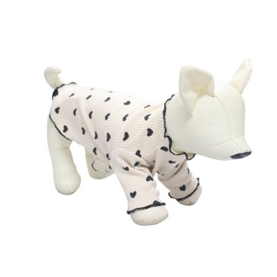 Футболка для собак Foxie Hearts белая р. XS (длина спины 25см, обхват груди 38-42см)