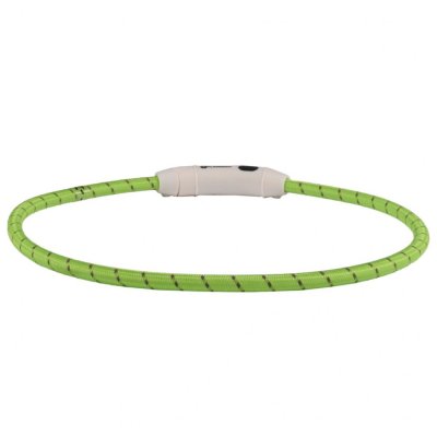Ошейник для собак FLAMINGO светящийся Led, Visio зеленый, 33-63,5см, 8мм