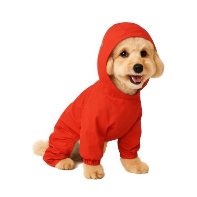 Дождевик для собак Foxie Sport красный р. M (длина спины 35см, обхват груди 44см)