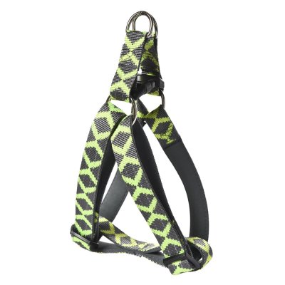 Шлейка для собак Foxie Reflect L 2,5x50-70см c зелеными полосками