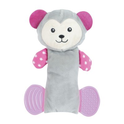 Игрушка для собак ZOLUX Игривая обезьянка плюшевая с пищалкой и элементами EVA 21,5см