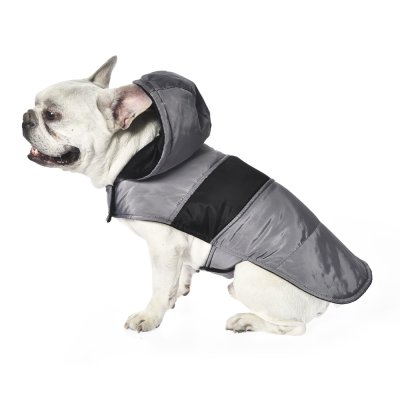 Попона для собак Foxie Classic серая с капюшоном р. S (длина спины 30см)