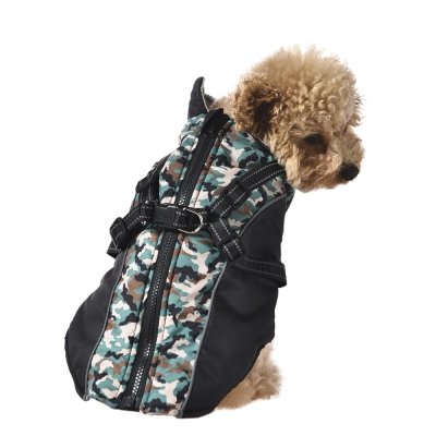 Куртка со шлейкой для собак Foxie Army р. XL (длина спины 45см, обхват груди 62-68см)