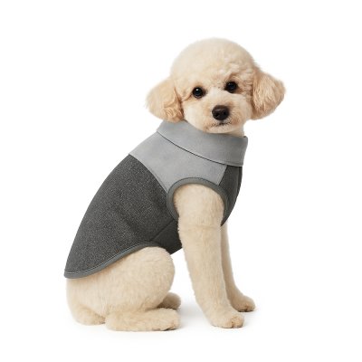 Жилет для собак Foxie Delicate velvet серый р. M (длина спины 35см, обхват груди 52-58см)