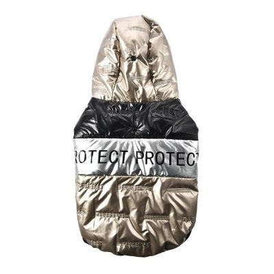 Куртка для собак Foxie Gold золотистая с капюшоном р. L (длина спины 40см)