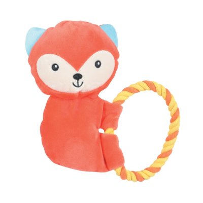 Игрушка для собак ZOLUX Хитрый лис тяни-толкая плюшевая с пищалкой 20см