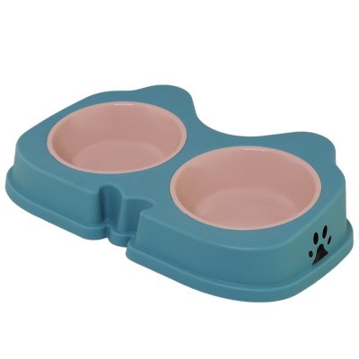 Миска для животных Не Один Дома Лемур двойная зеленая 33х16х4см