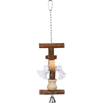 Игрушка для птиц TRIXIE с колокольчиком и веревочкой 20см