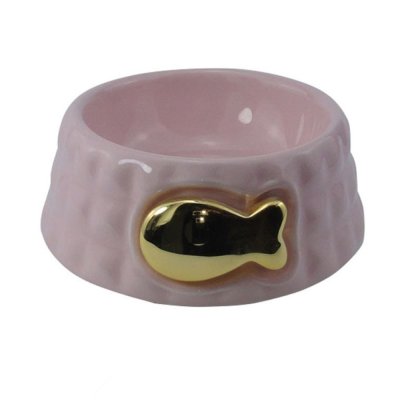 Миска для животных Foxie Goldfish розовая керамическая 15x15x5,7см 250мл