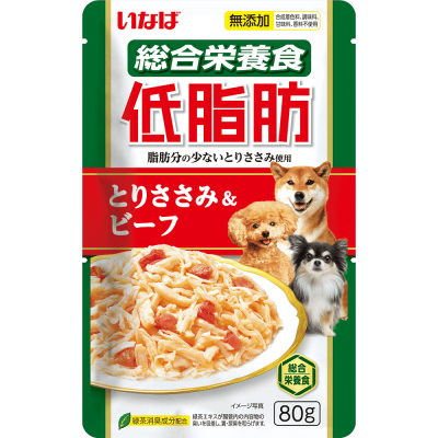 Корм для собак INABA Teishibo куриное филе с говядиной в желе пауч 80г