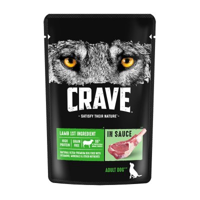 Корм для собак Crave ягненок в соусе пауч 85г
