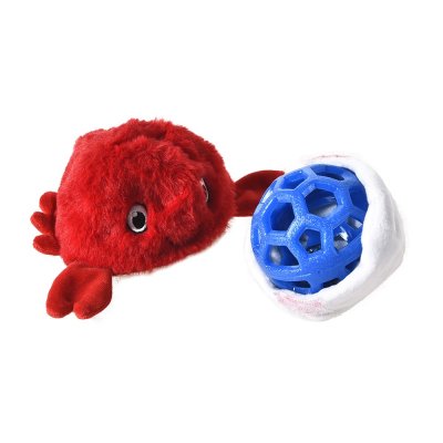 Игрушка для собак Foxie Zoo Крабик с мячиком внутри 17х9,5см